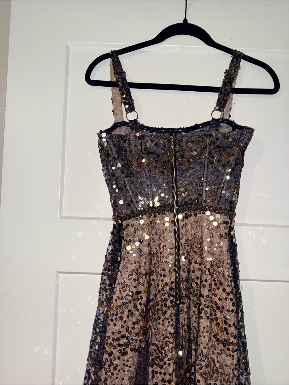 Bronx and Banco Midnight Noir Gown in Gold & Black XS - Picture 3 of 12